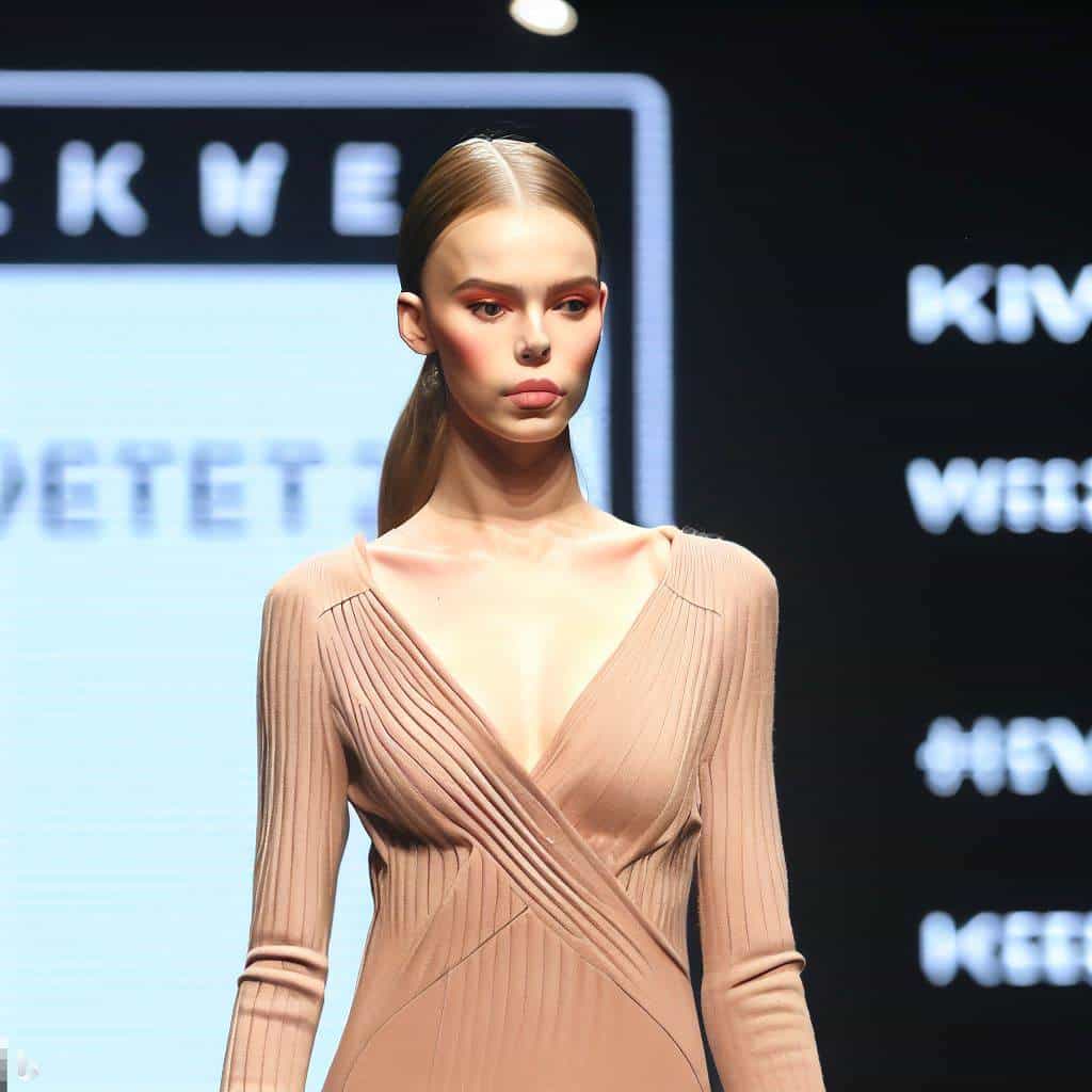 Metaverse Beauty Week 2023 Girl on Catwalk